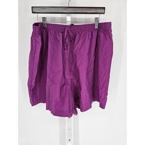 Swim 365 Womens Sz 1X Swim Shorts 100% Nylon Purple Pull On Swimsuit Bottom